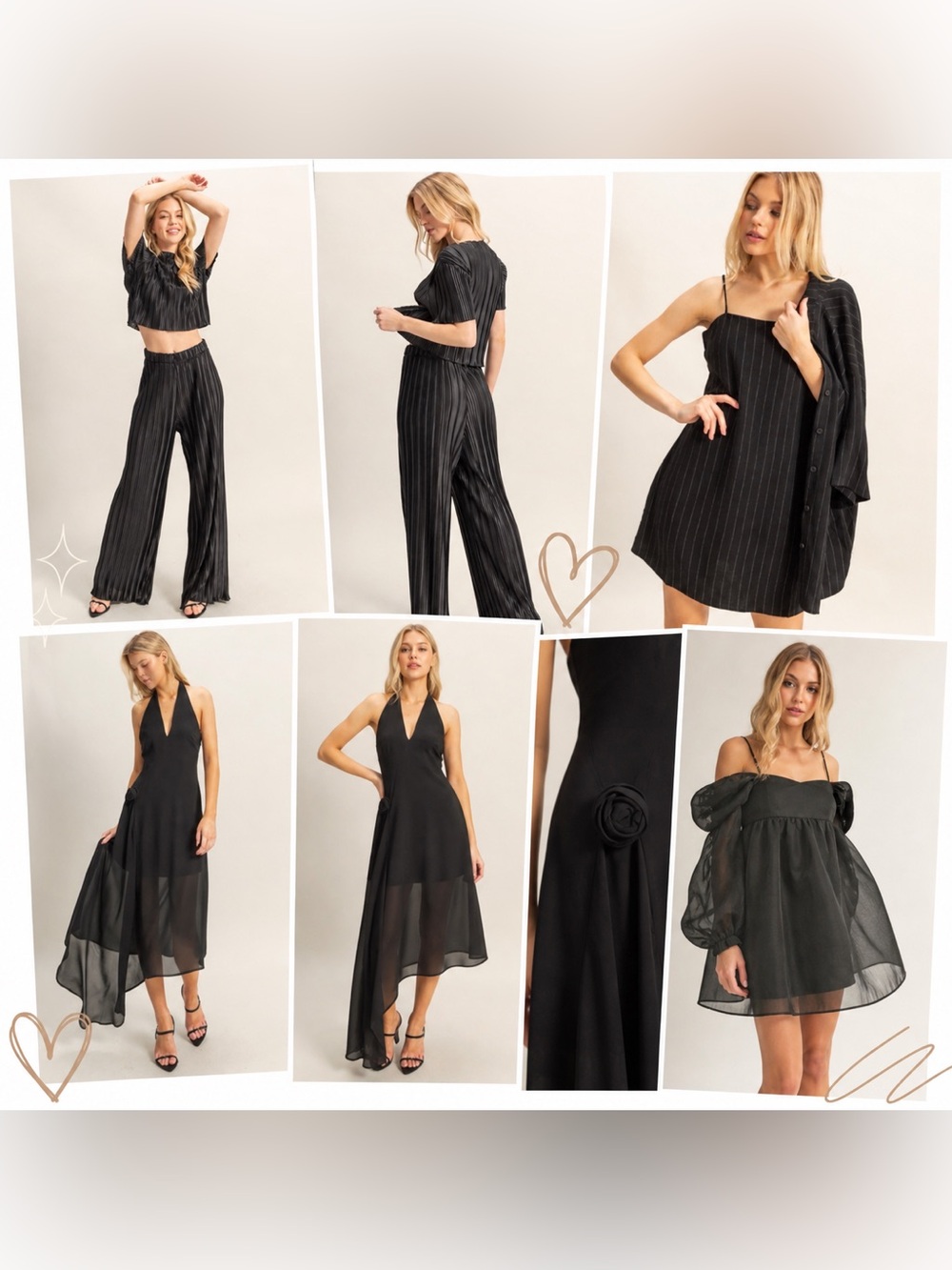 Boutique Bundle Box ✨ Size Small Black Sets & Dresses HYFVE + Klesis NWT